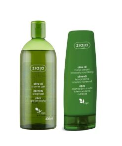 Ziaja Olive Oil Shower Gel 500ml & Olive Oil Hand Cream 80ml