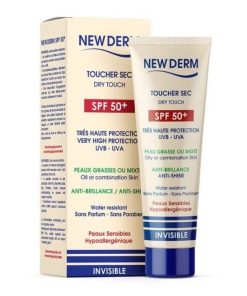 Newderm Écran Solaire Toucher Sec SPF50+ Invisible 50ml