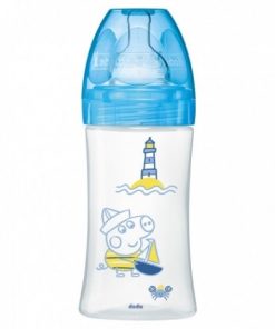 Dodie Biberon Initiation+ Anti‑Colique – Tétine Ronde 3 Vitesses – 0‑6 mois – Débit 2 – 270 ml
