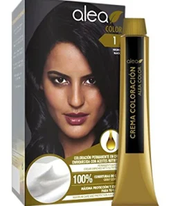 Alea Coloration Permanente Crème – Nuance 1 (Noir Très Foncé / Noir Profond)
