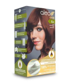Alea Coloration Permanente Crème – Nuance 6.4 (Blond foncé cuivré / Cuivré‑foncé)