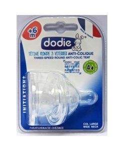 Dodie Tétine Ronde 3 Vitesses Anti‑Colique Débit 4 (+6 mois)