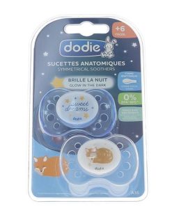 Dodie Sucette Anatomique Nuit +6 mois “Symmetrical Soothers