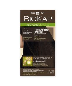 *BioKap Nutricolor Delicato – teinte **2.9 « Châtain Foncé Chocolat ».