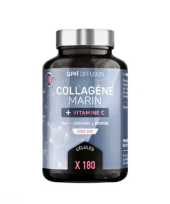 GPH Diffusion – Collagène Marin + Vitamine C (180 gélules, 350 mg)