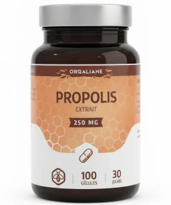 Orgaliane Propolis en boîte de 100 gélules dosées à 250 mg