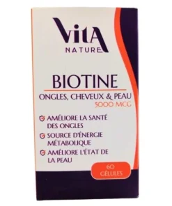 Vita Nature Biotine – 60 gélules (5000 mcg)