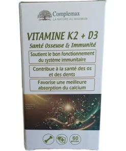 COMPLEMAX Vitamine K2 + D3 – 60 gélules