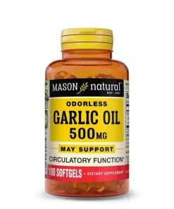 Mason Natural Garlic Oil 500 mg – 100 Softgels