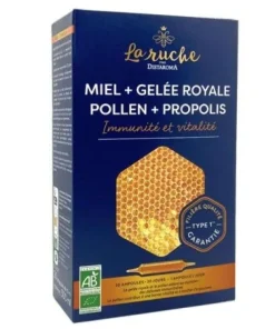 Dietaroma Miel + Gelée Royale + Pollen + Propolis 20 Ampoules